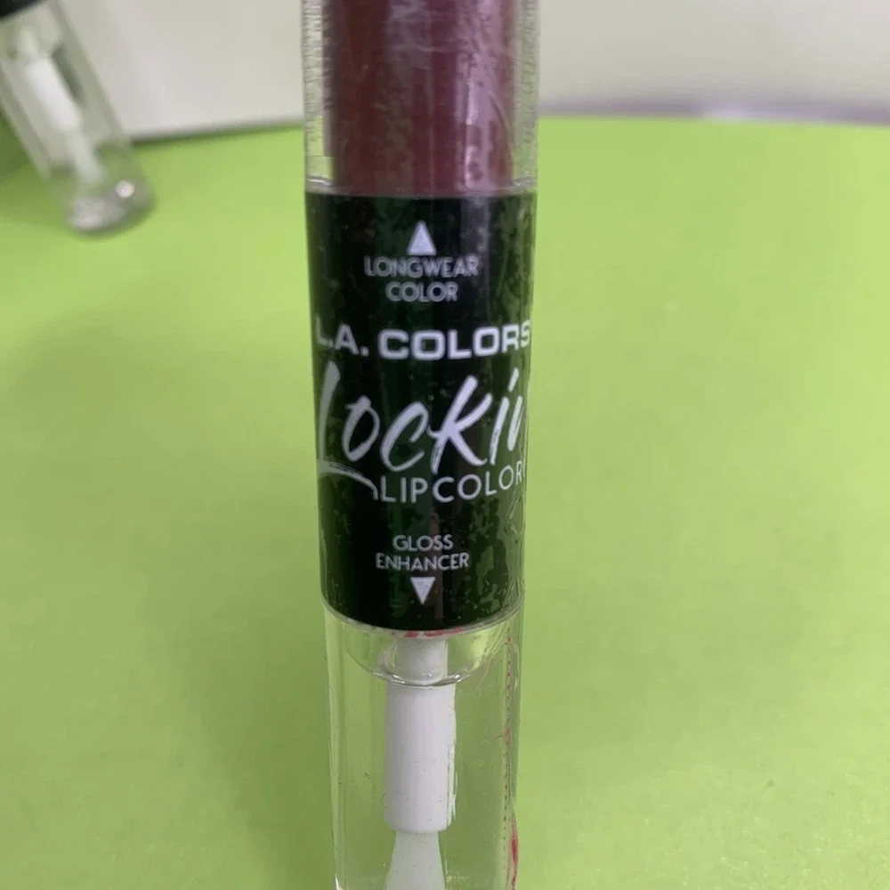 2 L.A. Colors Lockin' Lip Color + Gloss CLG364 Girlfriend & CLG374 Goth Chic